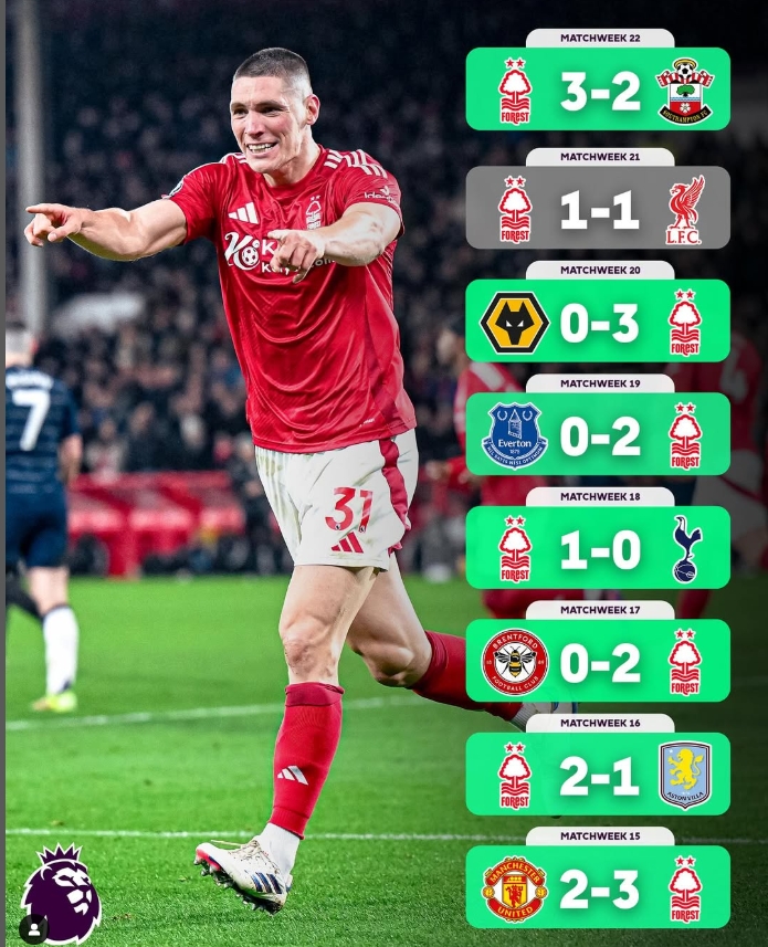 诺丁汉森林主场险胜，逆袭获胜